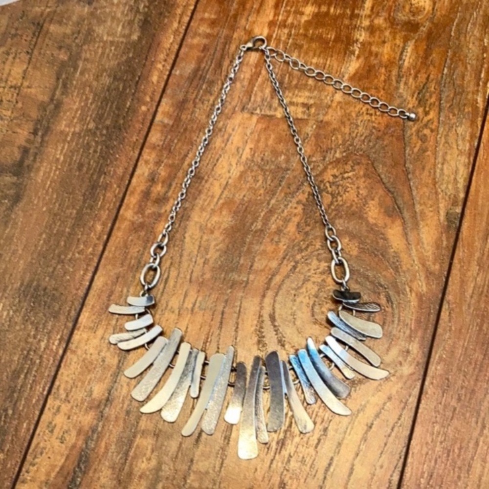 Silver Toned Metal Necklace